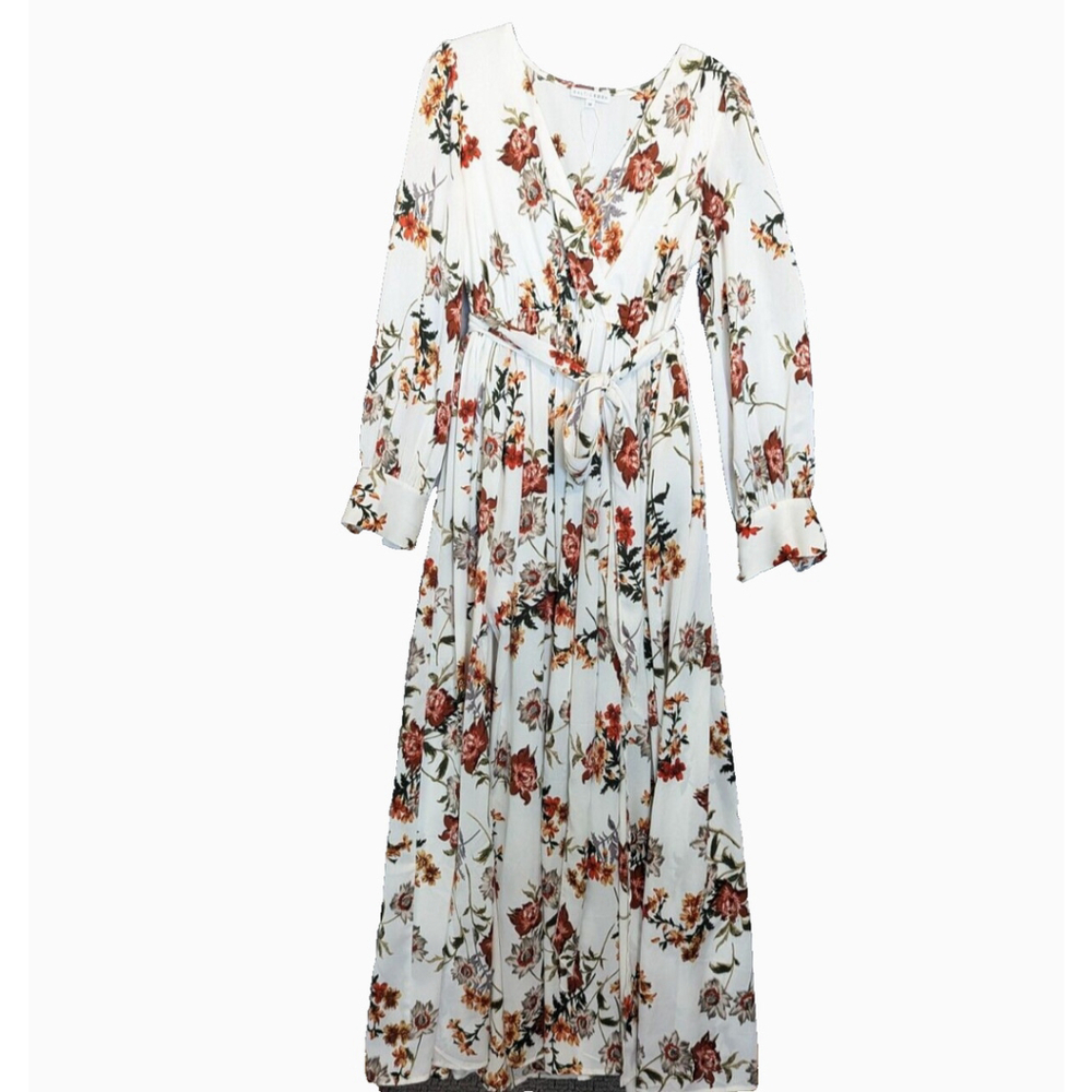 Baltic Born Cream Maxi Dress with Rust Floral Print